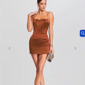 NWT Retrofete Easton Dress in Cognac size xs